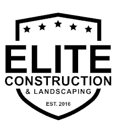 ELITE CONSTRUCTION & LANDSCAPING EST. 2016 logo