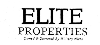 ELITE PROPERTIES OWNED & OPERATED BY MILITARY WIVES logo
