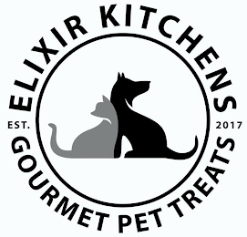 ELIXIR KITCHENS GOURMET PET TREATS EST. 2017 logo