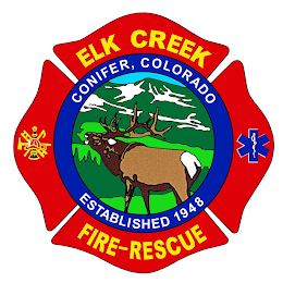 ELK CREEK FIRE-RESCUE CONIFER, COLORADO ESTABLISHED 1948 logo