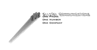 ELLATEL; ELLATEL COMMUNICATIONS; ONE PHONE, ONE NUMBER, ONE COMPANY; THE ETC TRANMISSION(STYLIZED ELEMENT) logo