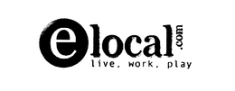 ELOCAL.COM LIVE, WORK, PLAY logo
