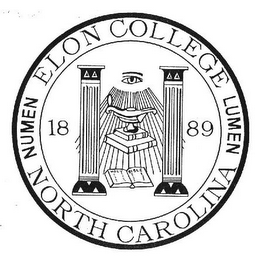ELON COLLEGE LUMEN NORTH CAROLINA NUMEN 1889 logo