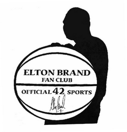 ELTON BRAND FAN CLUB OFFICIAL 42 SPORTS ELTON BRAND 42 logo