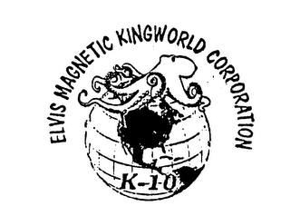 ELVIS MAGNETIC KINGWORLD CORPORATION K-10 logo