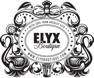 ELYX BOUTIQUE WITH LOVE FROM ABSOLUT ELYX WWW.ELYXBOUTIQUE.COM logo