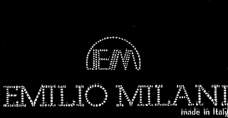 EM EMILIO MILANI MADE IN ITALY logo