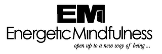 EM ENERGETIC MINDFULNESS OPEN UP TO A NEW WAY OF BEING... logo