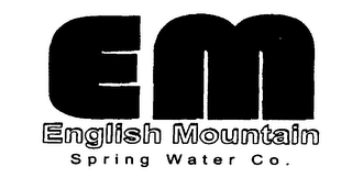 EM ENGLISH MOUNTAIN SPRING WATER CO. logo