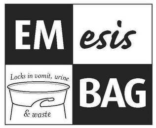 EM ESIS LOCKS IN VOMIT, URINE & WASTE BAG logo