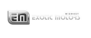 EM EXOTIC MOTORS MIDWEST logo