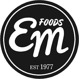 EM FOODS EST 1977 logo