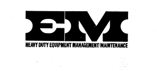 EM HEAVY DUTY EQUIPMENT MANAGEMENT/MAINTENANCE logo
