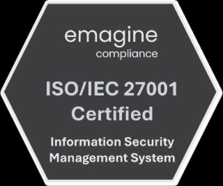 EMAGINE COMPLIANCE ISO IEC 27001 CERTIFIED INFORMATION SECURITY MANAGEMENT SYSTEM logo