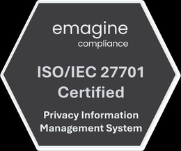 EMAGINE COMPLIANCE ISO/IEC 27701 CERTIFIED PRIVACY INFORMATION MANAGEMENT SYSTEM logo