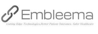 EMBLEEMA CUTTING EDGE TECHNOLOGIES, BETTER PATIENT OUTCOMES, SAFER HEALTHCARE logo