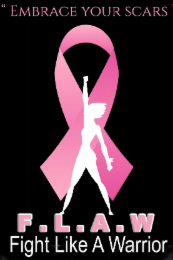 "EMBRACE YOUR SCARS F.L.A.W FIGHT LIKE A WARRIOR logo