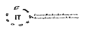 EMBRACEE IT EMPOWERED MINDS BEARS RICH ACCOMPLISHMENTS COMPELLING EXCELLENT ENVIRONMENT IN TECHNOLOGY logo
