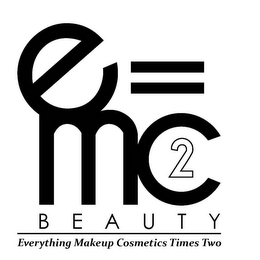 EMC 2 = B E A U T Y EVERYTHING MAKEUP COSMETICS TIMES TWO logo