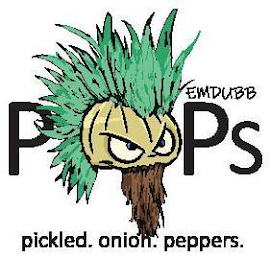 EMDUBBPOPS PICKLED. ONIONS. PEPPERS. logo