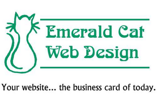 EMERALD CAT WEB DESIGN YOUR WEBSITE... THE BUSINESS CARD OF TODAY. logo