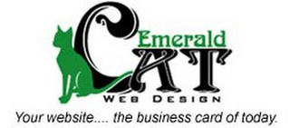 EMERALD CAT WEB DESIGN YOUR WEBSITE ... THE BUSINESS CARD OF TODAY. logo