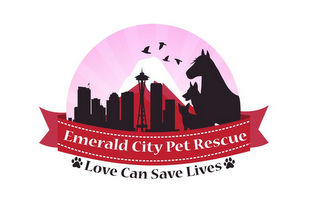 EMERALD CITY PET RESCUE LOVE CAN SAVE LIVES logo