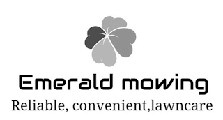 EMERALD MOWING RELIABLE, CONVENIENT, LAWNCARE logo