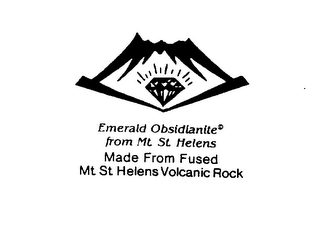 EMERALD OBSIDIANITE FROM MT. ST. HELENS MADE FROM FUSED MT. ST. HELENS VOLCANIC ROCK logo