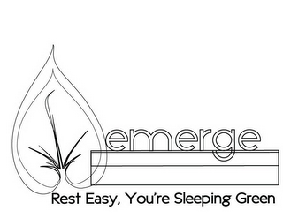 EMERGE REST EASY, YOU'RE SLEEPING GREEN logo