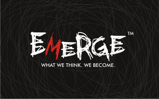 EMERGE WHAT WE THINK. WE BECOME. logo