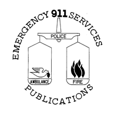EMERGENCY 911 SERVICES PUBLICATIONS POLICE AMBULANCE FIRE logo