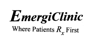 EMERGICLINIC WHERE PATIENTS RX FIRST logo