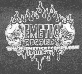 EMETIC RECORDS WWW.EMETICRECORDS.COM FLINT logo