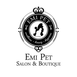 EMI PET WELLNESS ·  BEAUTY HAPPINESS · EMI PET SALON & BOUTIQUE logo