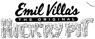 EMIL VILLA'S THE ORIGINAL HICK'RY PIT logo