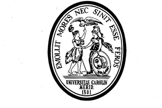 EMOLLIT MORES NEC SINIT ESSE FEROS UNIVERSITAS CAROLIN MERID. 1801 logo