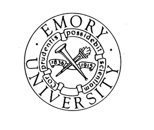 EMORY UNIVERSITY CORPRUDENTIS POSSIDEBIT SCIENTIAM 1836 1915 logo