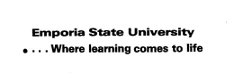 EMPORIA STATE UNIVERSITY...WHERE LEARNING COMES TO LIFE logo
