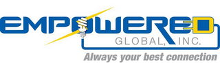 EMPOWERED GLOBAL, INC. ALWAYS YOUR BEST CONNECTION logo
