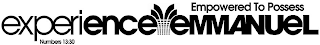 EMPOWERED TO POSSESS EXPERIENCE EMMANUEL NUMBERS 13:30 logo
