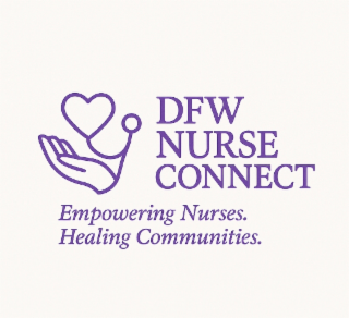 EMPOWERING NURSES. HEALING COMMUNITIES. DFW NURSE CONNECT logo