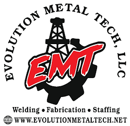 EMT EVOLUTION METAL TECH, LLC WELDING • FABRICATION • STAFFING WWW.EVOLUTIONMETALTECH.NET logo