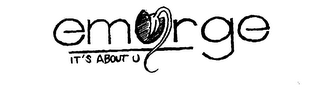 EMURGE IT'S ABOUT U logo