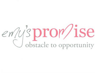EMY'S PROMISE OBSTACLE TO OPPORTUNITY logo