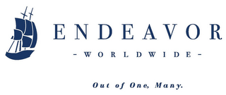 ENDEAVOR - WORLDWIDE - OUT OF ONE, MANY. logo