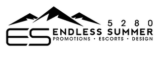 ENDLESS SUMMER 5280 PROMOTIONS · ESCORTS · DESIGN ES logo