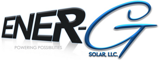 ENER-G SOLAR, LLC. POWERING POSSIBILITIES logo