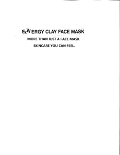 ENERGY CLAY FACE MASK MORE THAN JUST A FACE MASK. SKINCARE YOU CAN FEEL. logo