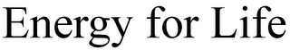 ENERGY FOR LIFE logo